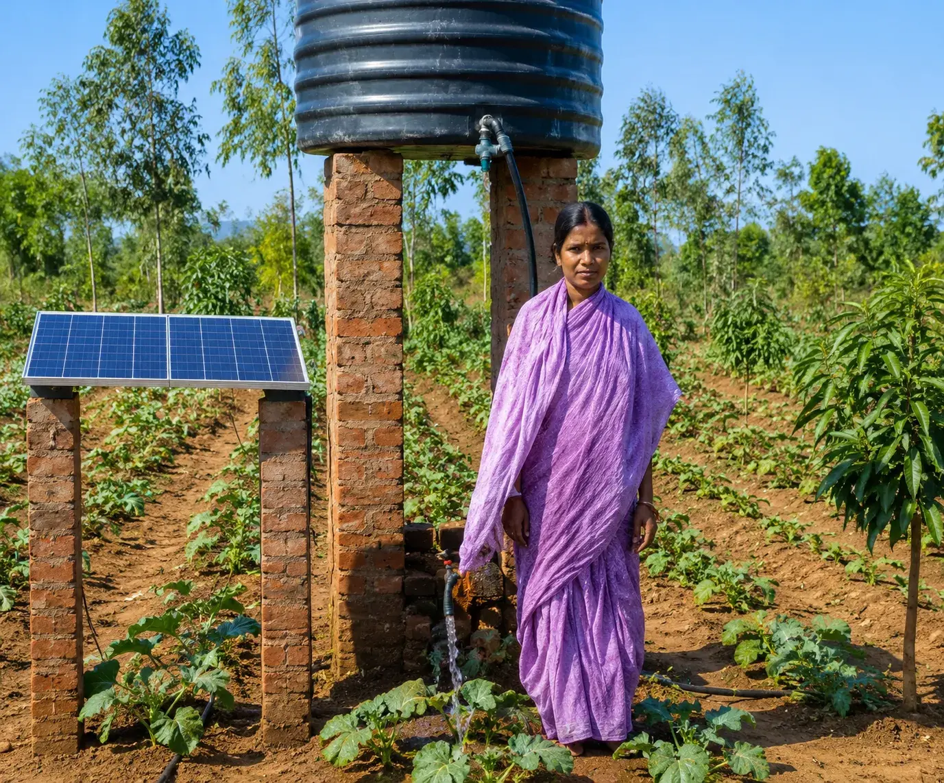 Solar pump installation
